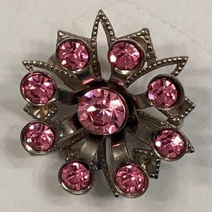Vtg Pink Vintage Brooch